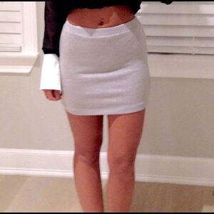 LF~silver with a hint of shimmer~mini skirt!